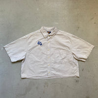 UPCYCLED CROPPED BUTTON UP