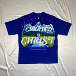Back View - Created in Christ T-shirt, Royal Blue